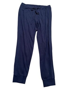 Love by Gap Women's Size Medium Lounge Pants Joggers Blue Ribbed Side Stretch